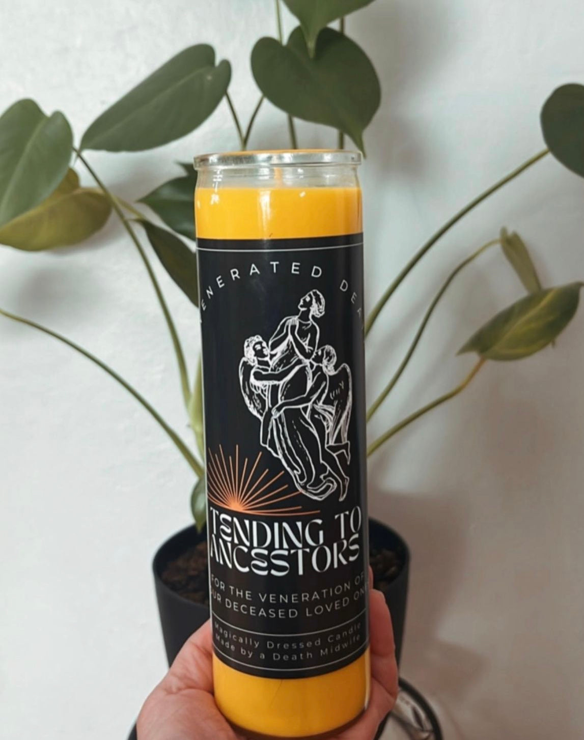 Tending To Ancestors Candle (Yellow)