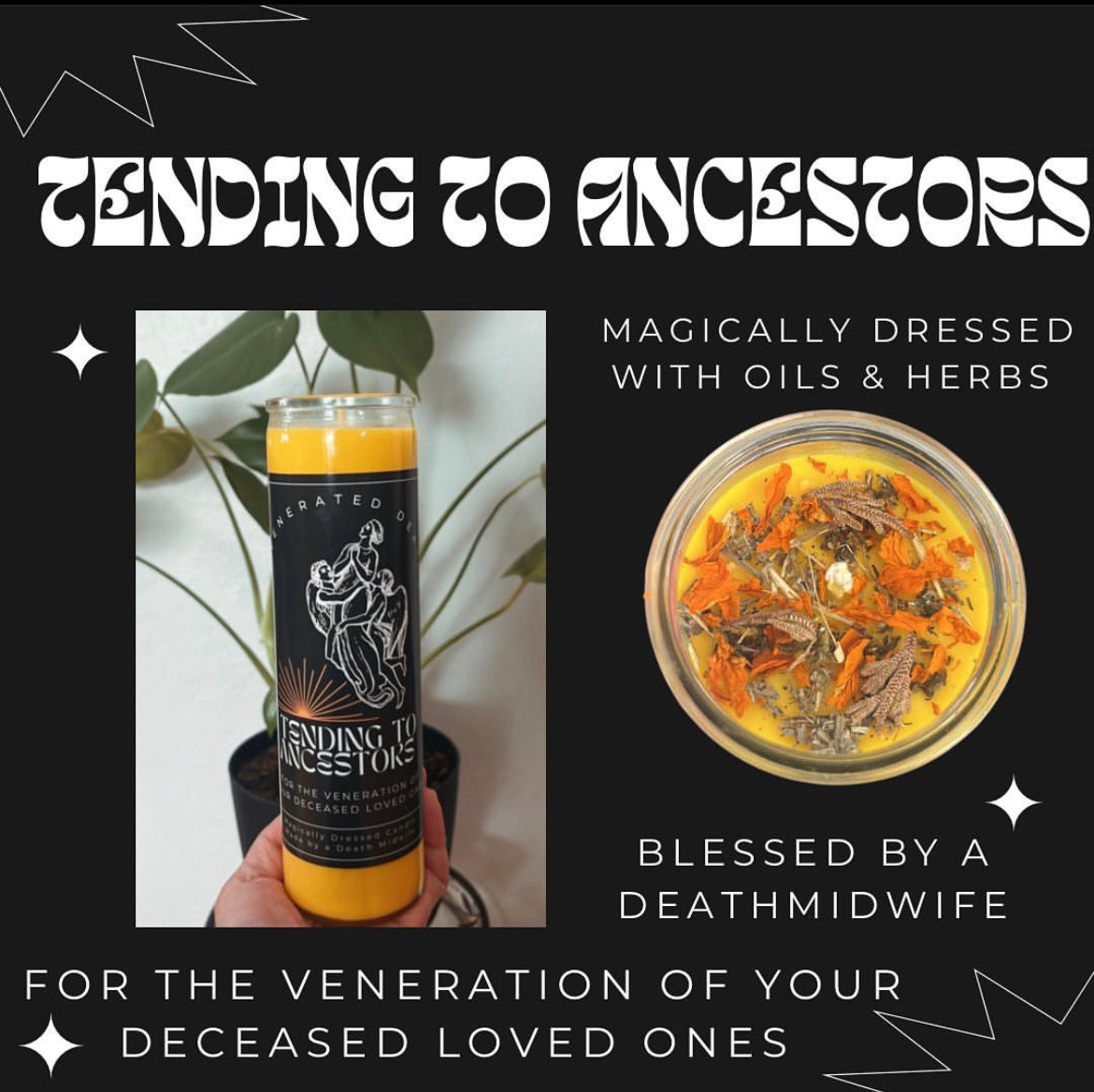 Tending To Ancestors Candle (Yellow)
