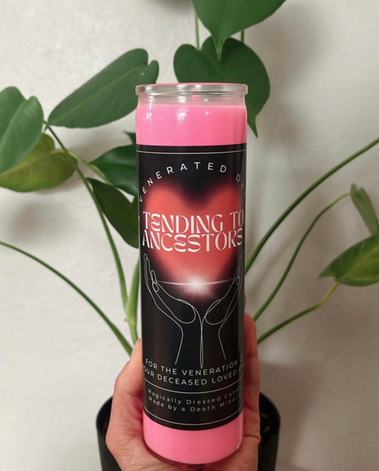 Tending To Ancestors Candle (Pink)