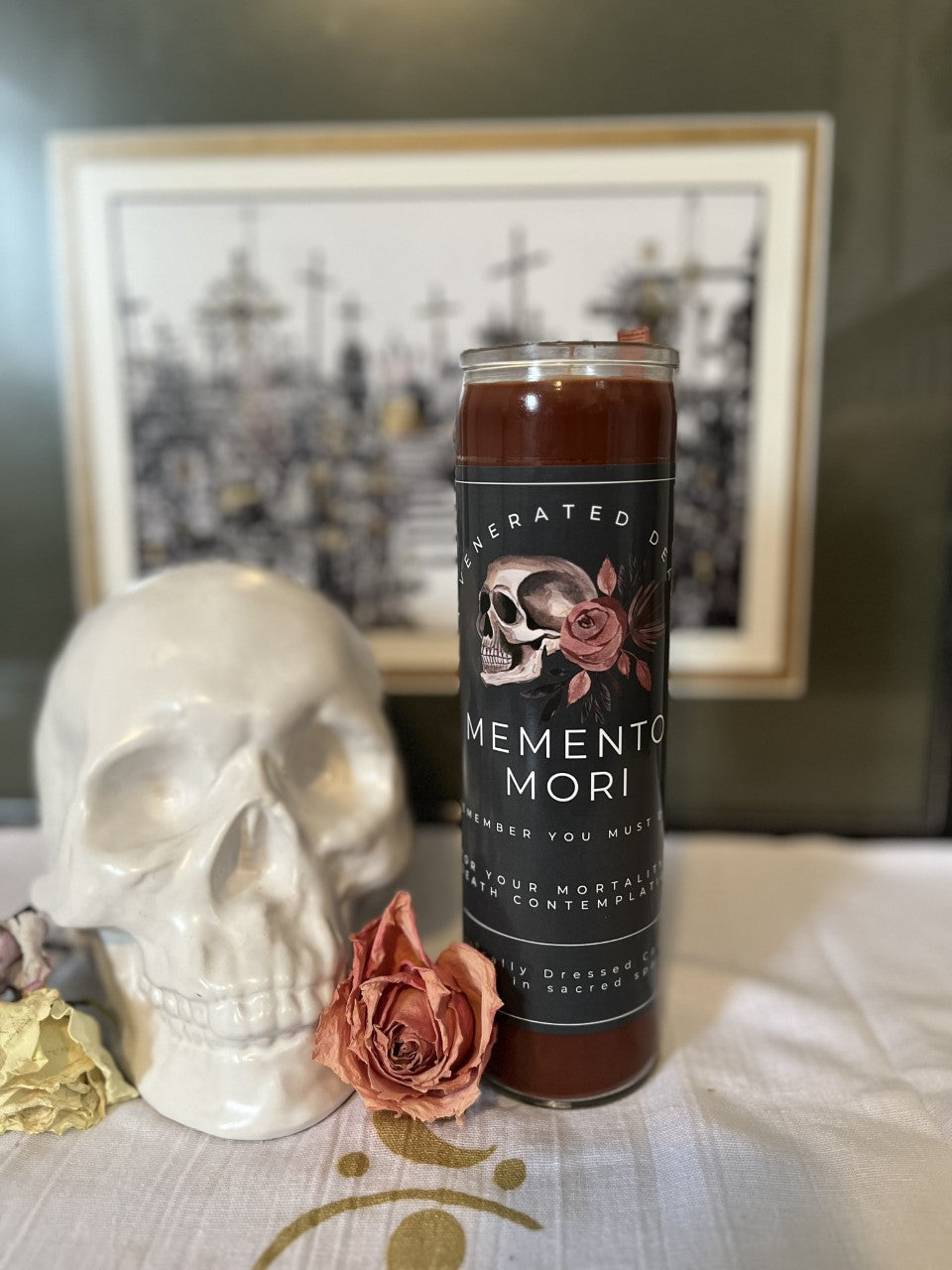 Memento Mori "Remember you Must Die!" Candle